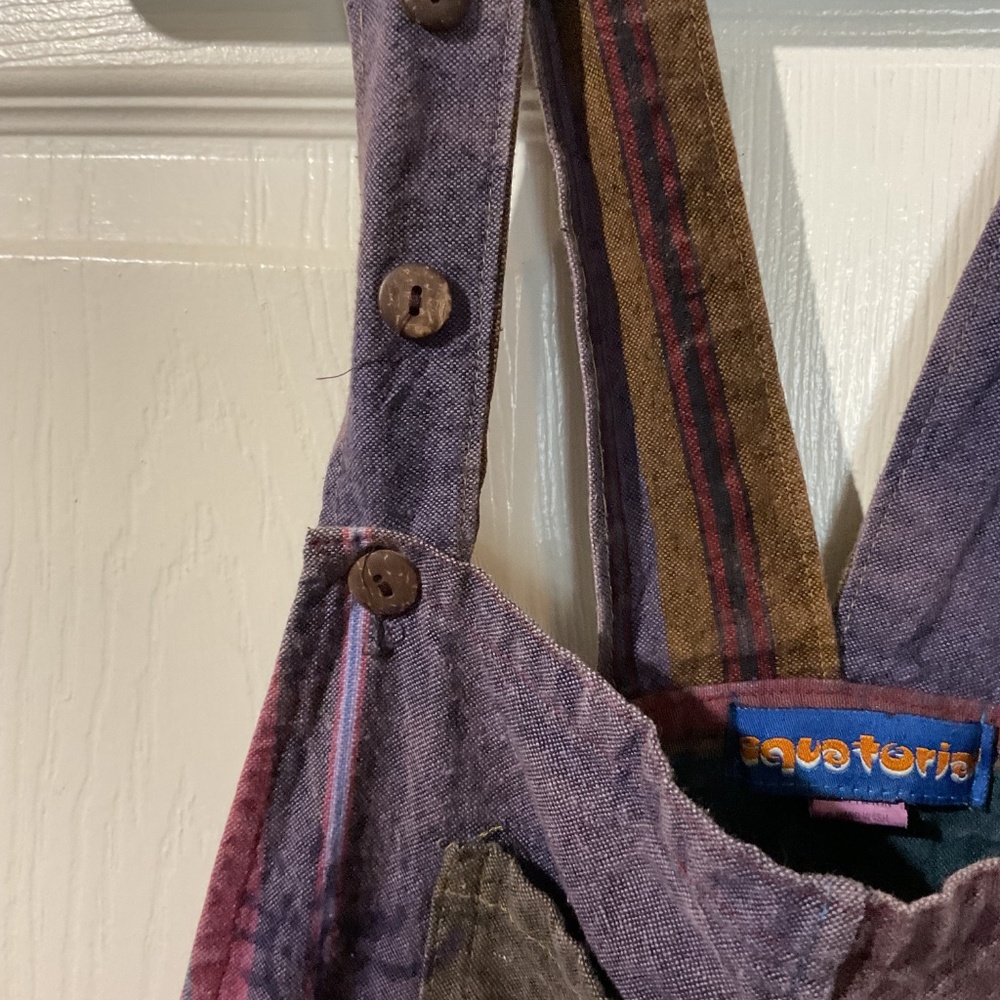 Boho Patchwork Multicolored Overalls - image 6